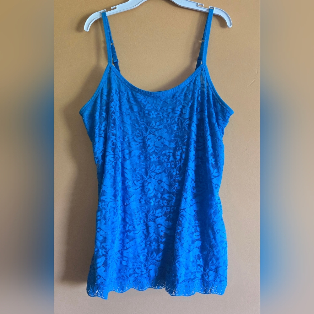 Currants Blue Lacy Camisole, L